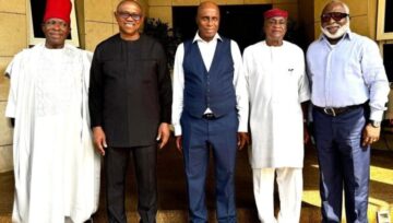 BREAKING: Amaechi Meets Peter Obi, Opposition Heavyweights in Abuja