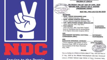 BREAKING: Court Documents Allegedly Showing NDC Deregistration Go Public (Photos)