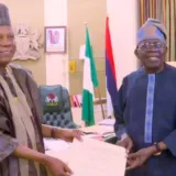 Watch The Moment Tinubu Presents Shettima’s Running Mate Certificate