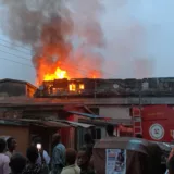 BREAKING: Two Firefighters Hospitalised After Fire Guts 3-Storey Building in Lagos