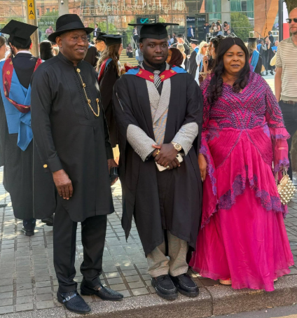 Ex-President Goodluck Jonathan’s Son Bags Degree From Manchester Metropolitan University