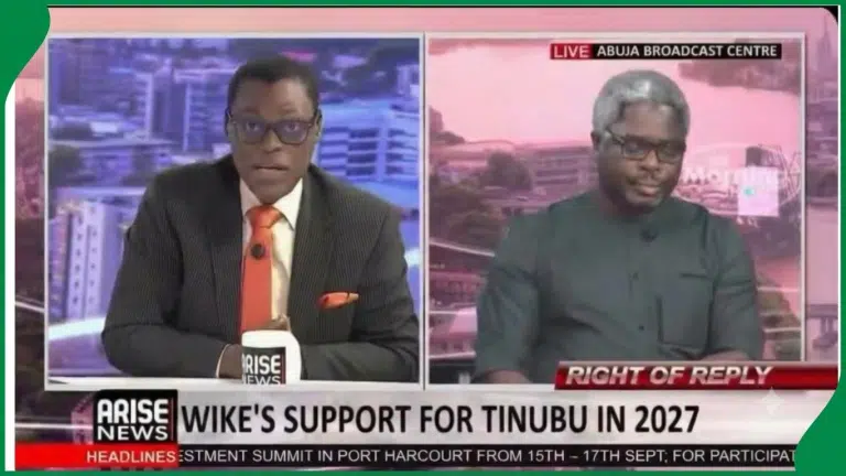 VIDEO: Arise TV Ends Interview After Wike’s Aide Refuses to Answer Rufai Oseni’s Questions