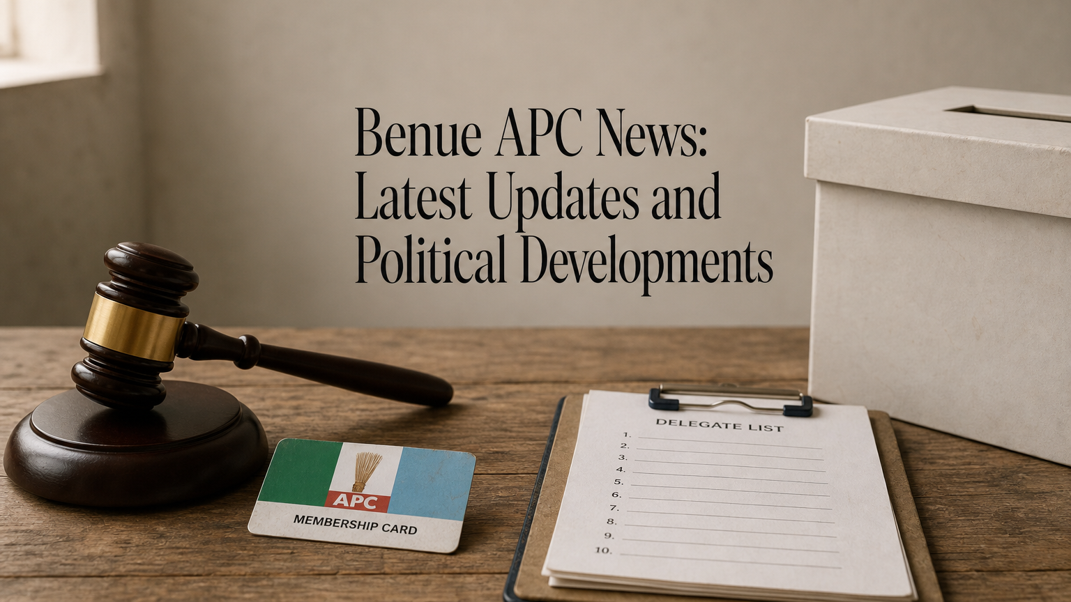 Benue APC News: Latest Updates and Political Developments