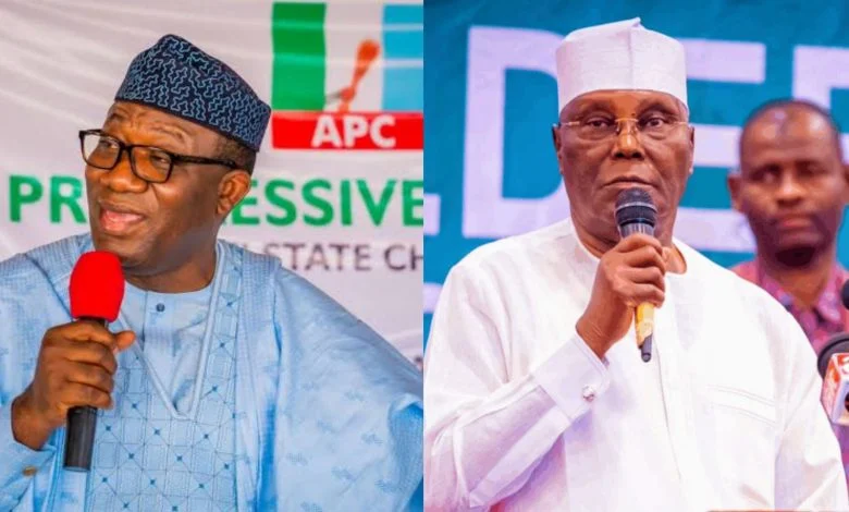 Atiku Fires Back at Fayemi Over Subsidy, Muslim-Muslim Ticket
